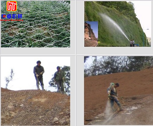 Soil-jetting sprayer spraying mixed vegetation technology