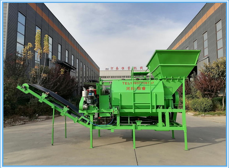 Performance characteristics of soil screening machine used for spraying and greening construction